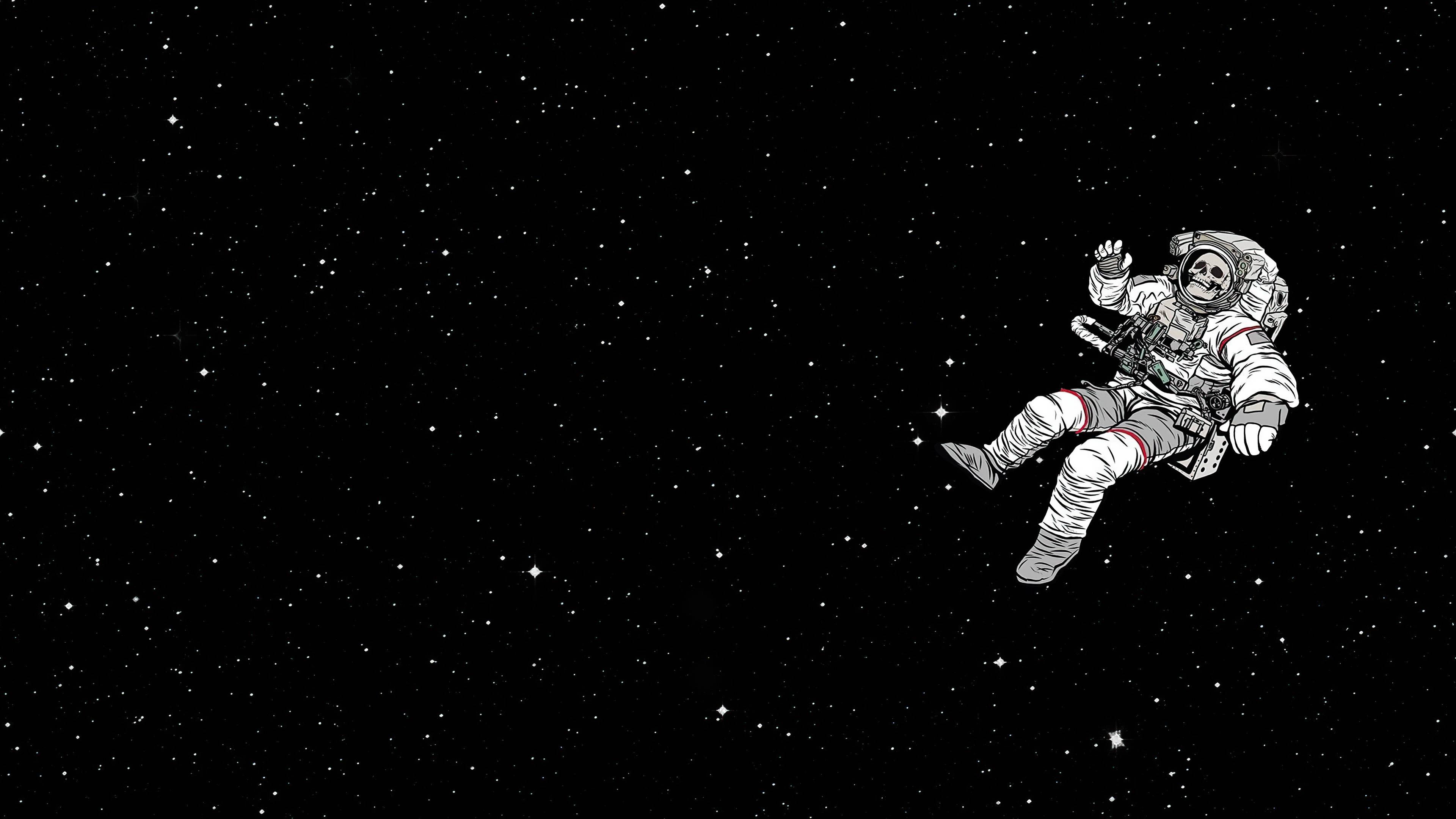 3840x2160 Astronaut Skull Space Suit Wallpaper, HD Artist 4K Wallpaper, Image, Photo and Background