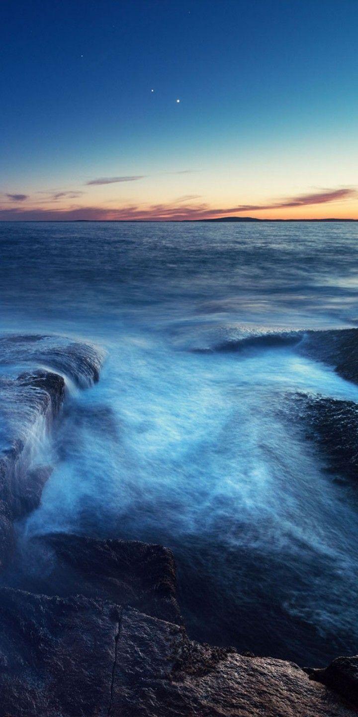 720x1440 flowing water at sunset. Beach sunset wallpaper, View wallpaper, Scenery wallpaper