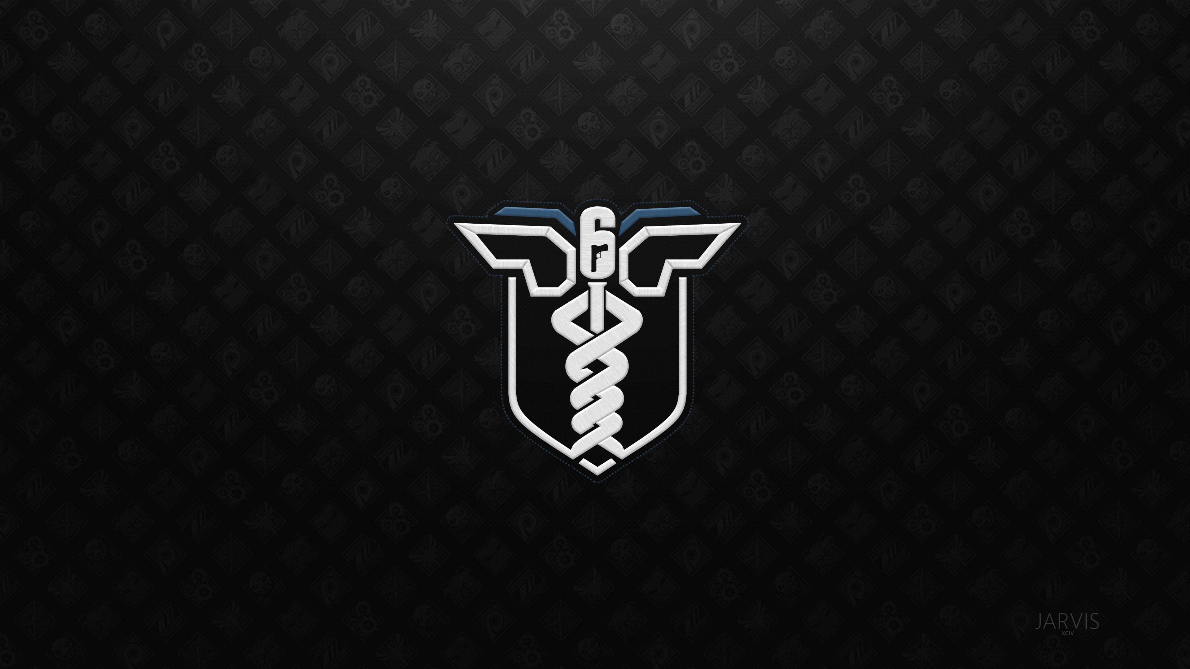 3840x2160 Wallpaper 4k Rainbow Six Siege Minimalist Logo Wallpaper