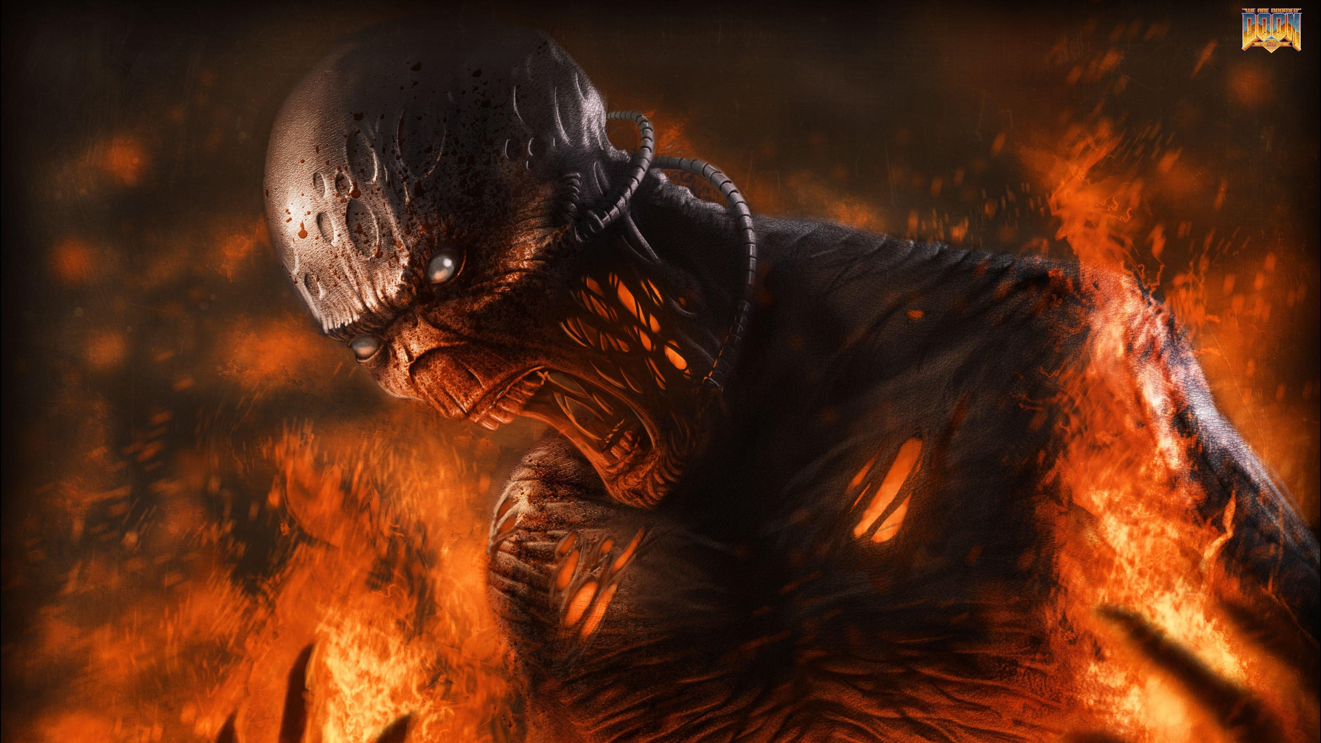 4200x2362 Free download futuristic artwork evil monster creature skull wallpaper background [4200x2362] for your Desktop, Mobile & Tablet. Explore Doom 2015 Wallpaper. Doom Desktop Wallpaper, Doom 2016 Wallpaper, Doom 4 Wallpaper