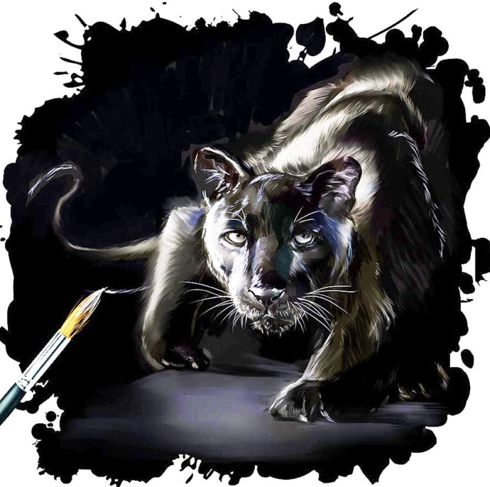 1000x994 3D Wallpaper Full Drill 5D DIY Diamond PaintingPanthersEmbroidery Diamond Cross Stitch Rhinestone Mosaic Painting Home Decor Gift正, 1 m2