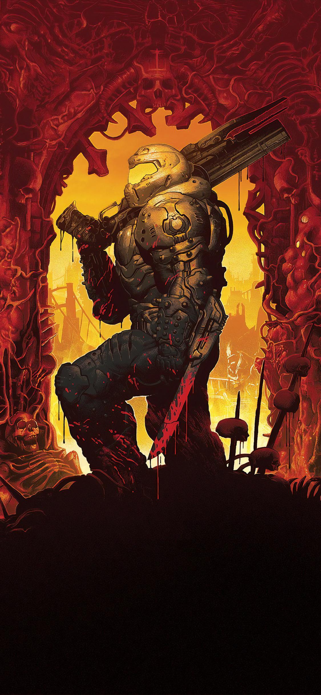 1125x2436 Doom 1 Wallpaper