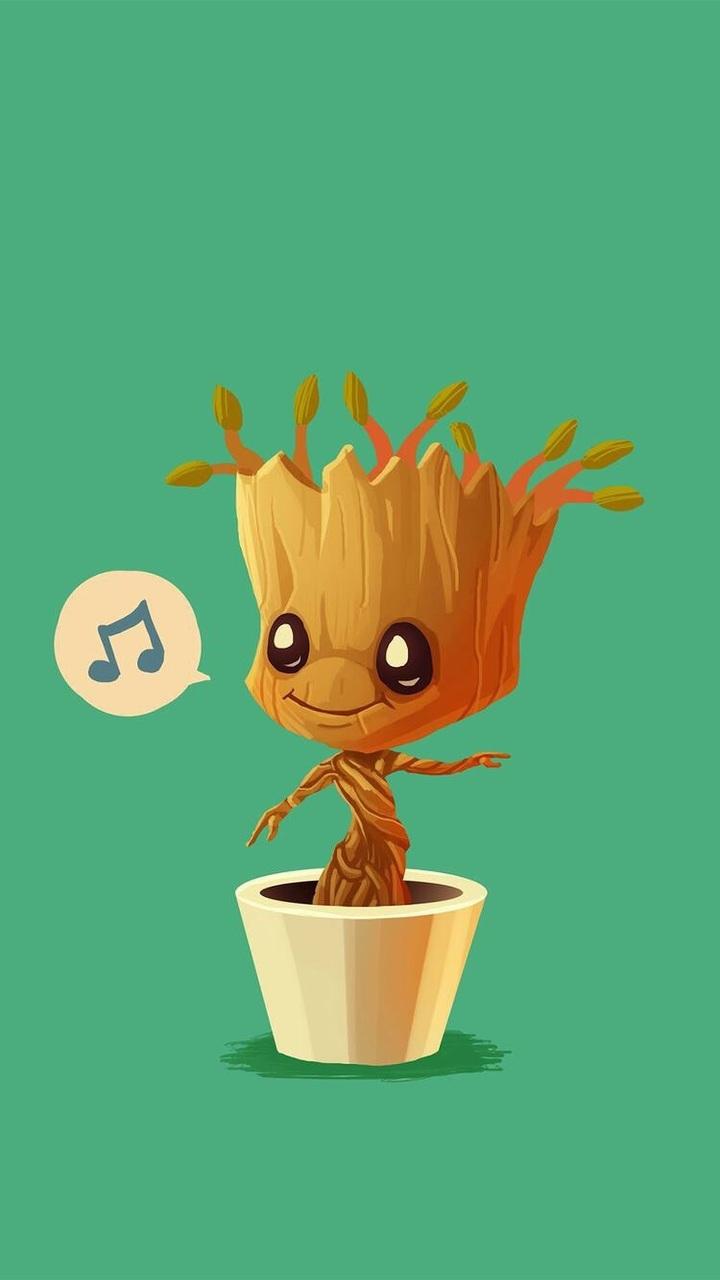 720x1280 Baby Groot Wallpaper