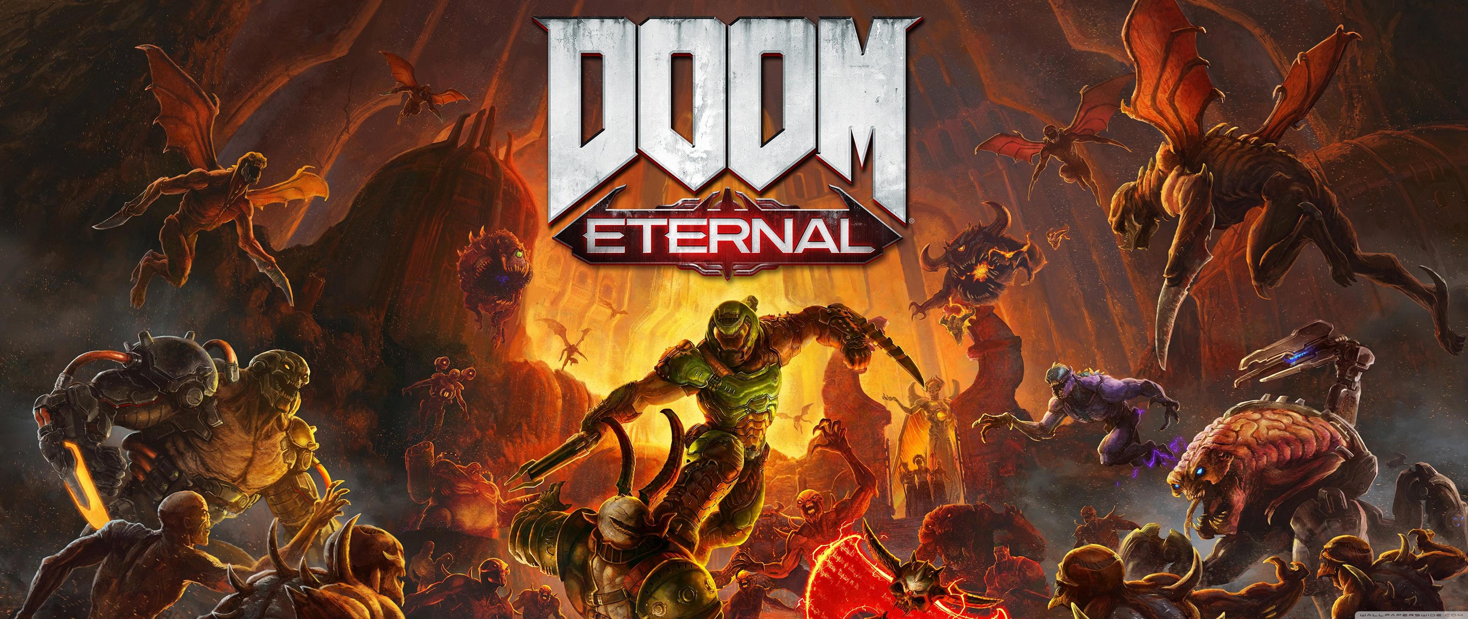 5120x2160 DOOM Eternal video game 2020 Doom Slayer Ultra HD Desktop Background Wallpaper for 4K UHD TV : Widescreen & UltraWide Desktop & Laptop : Tablet