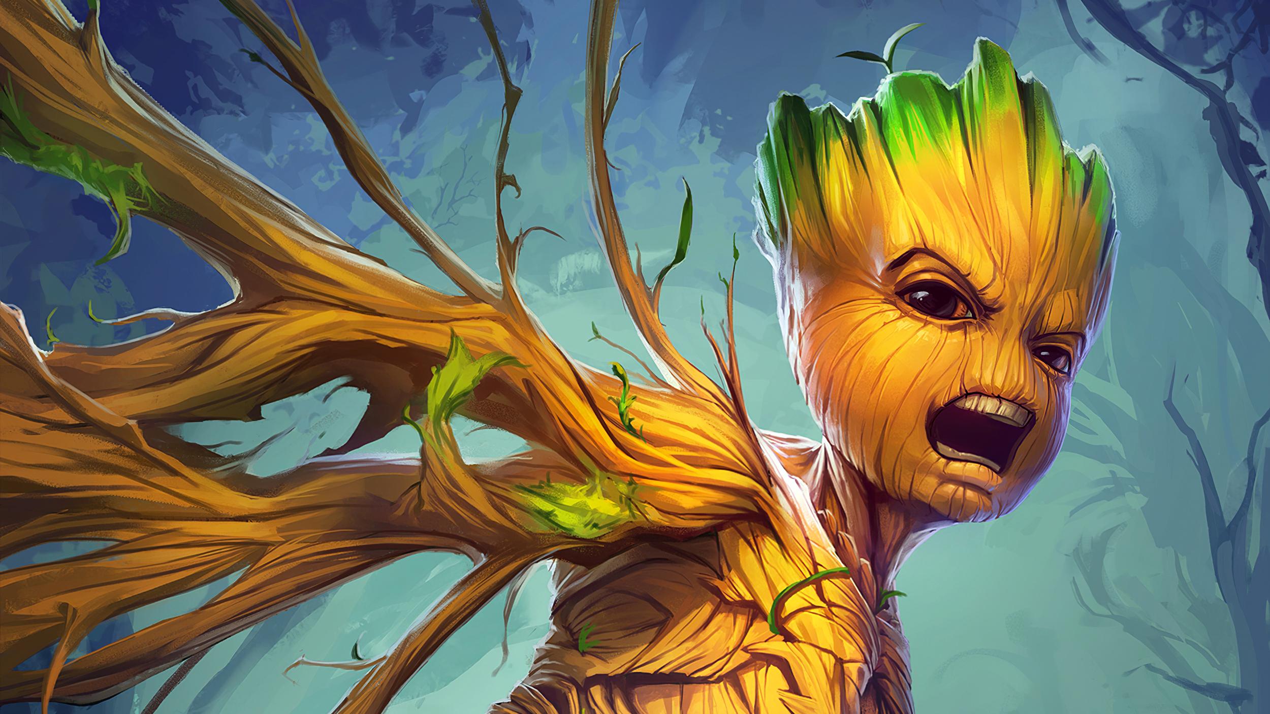 2500x1406 Baby Groot Grown Up, HD Superheroes, 4k Wallpaper, Image, Background, Photo and Picture