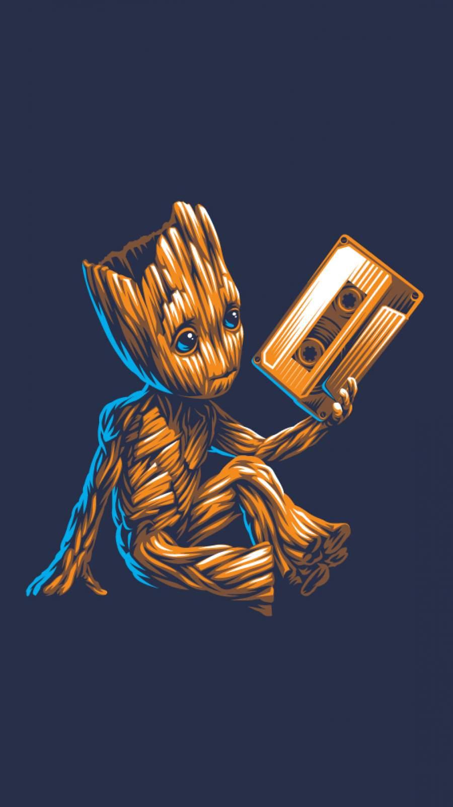 900x1601 Baby Groot Music IPhone Wallpaper Wallpaper : iPhone Wallpaper
