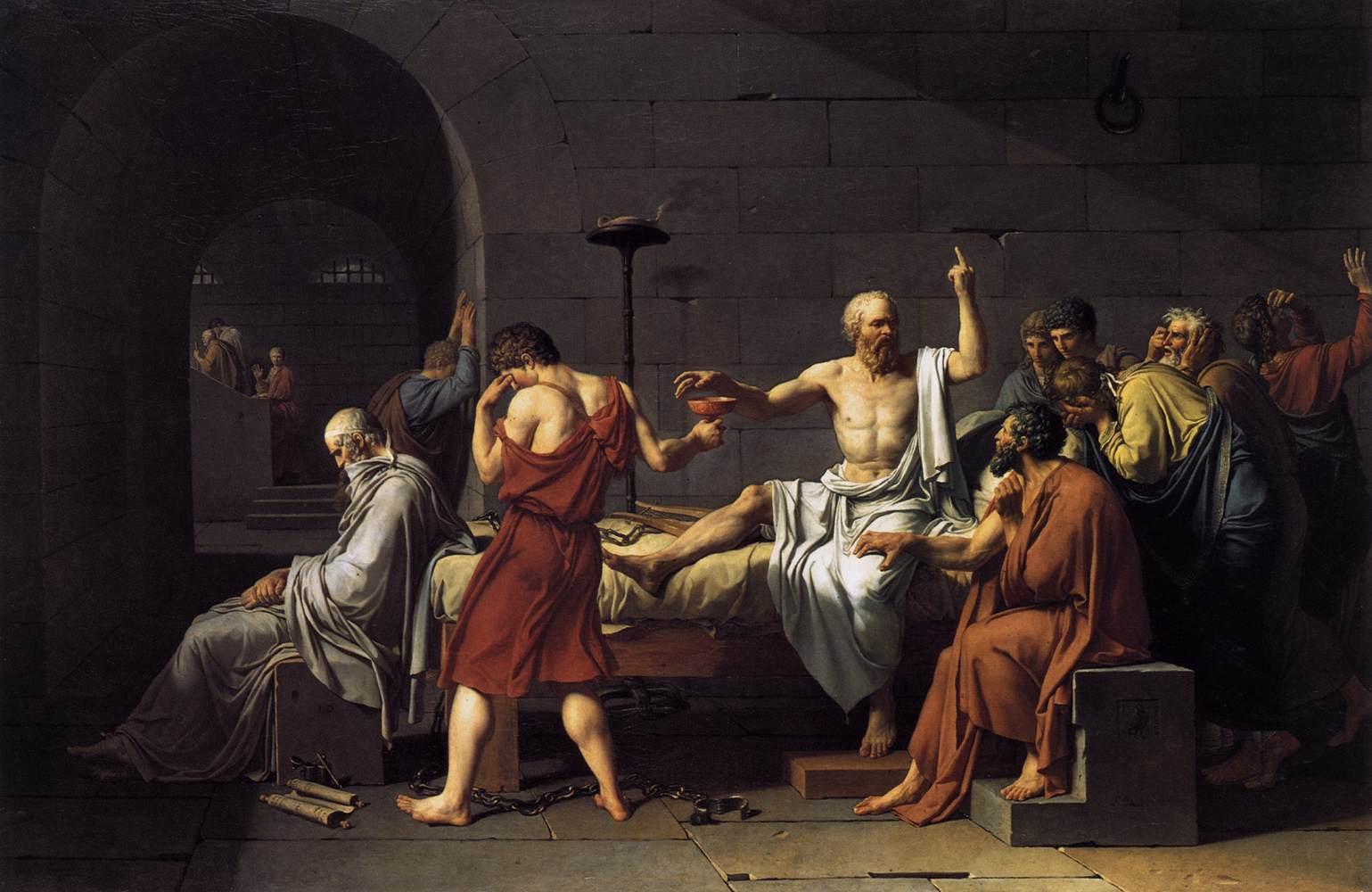 1539x1000 temple, painting, artwork, philosophy, Jacques Louis David, mythology, classic art, Socrates, Greek philosophers, ART, screenshot, ancient history, musical theatre, performance art. Mocah HD Wallpaper