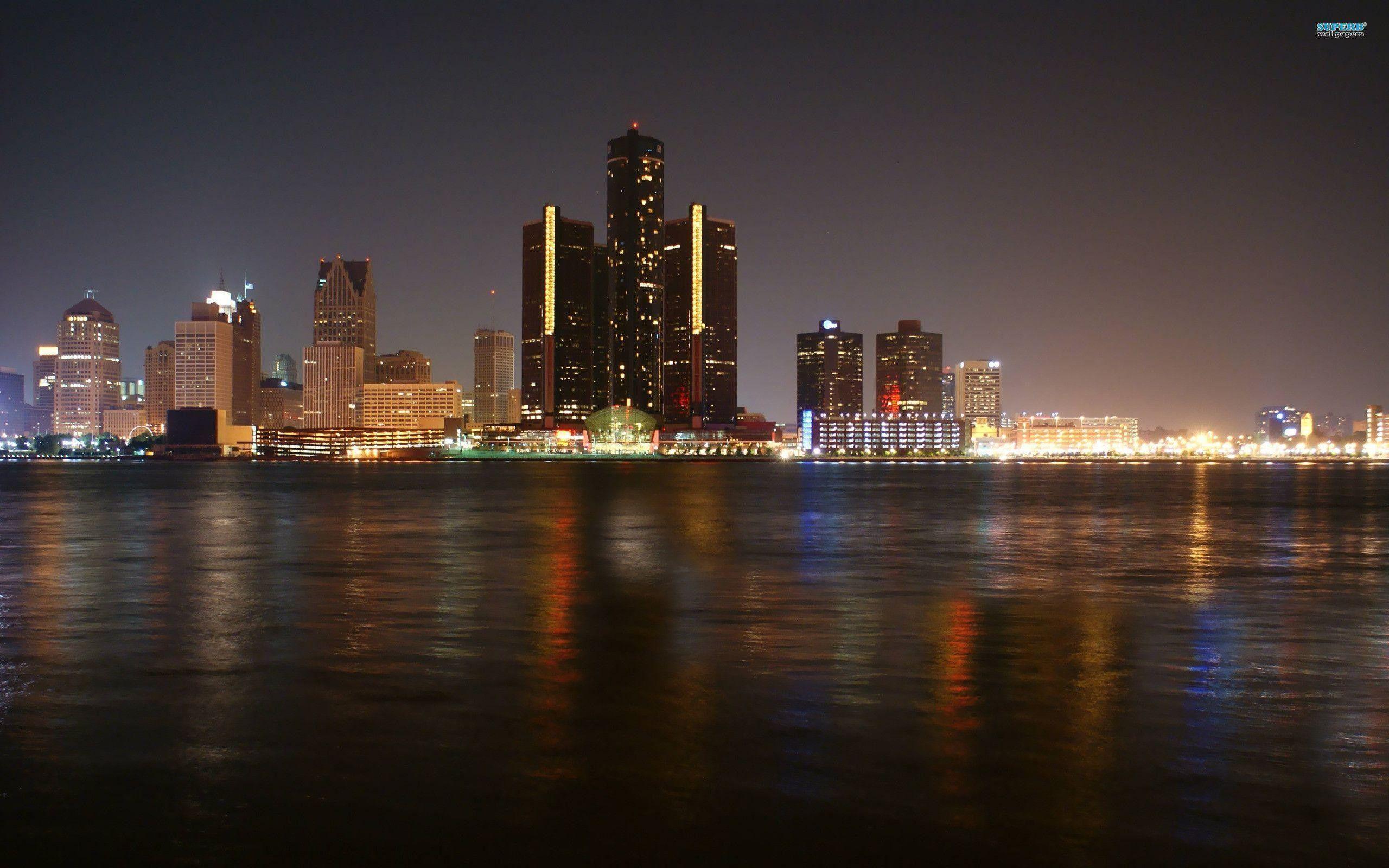 2560x1600 Detroit Skyline Wallpaper background picture