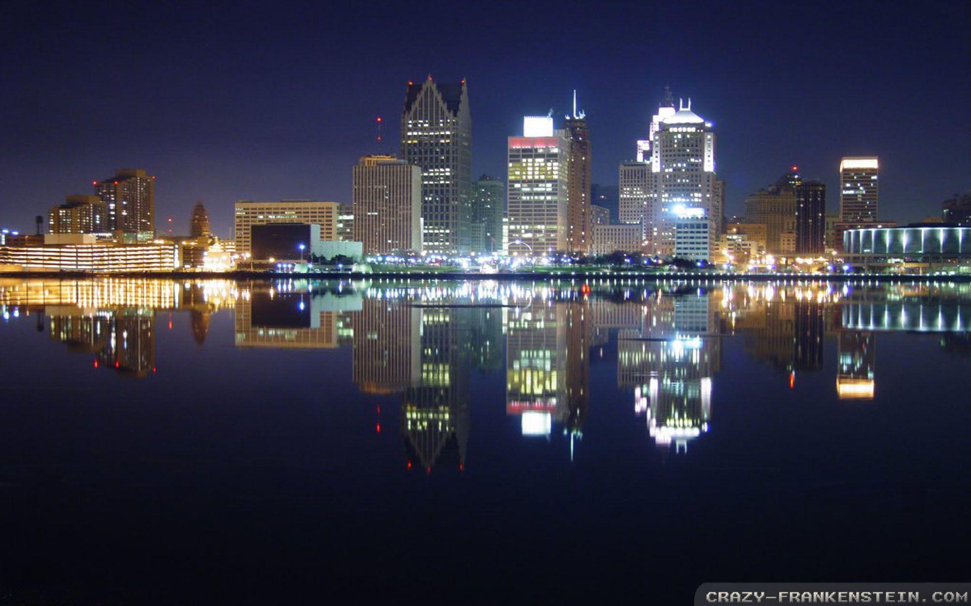 1920x1200 Detroit Skyline Wallpaper background picture