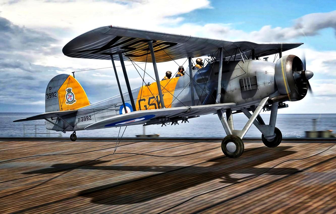 1332x850 Wallpaper UK, Deck, Bomber Torpedo, Royal Navy, Radial Engine Bristol Pegasus, Fairey Swordfish Mk.I Image For Desktop, Section авиация