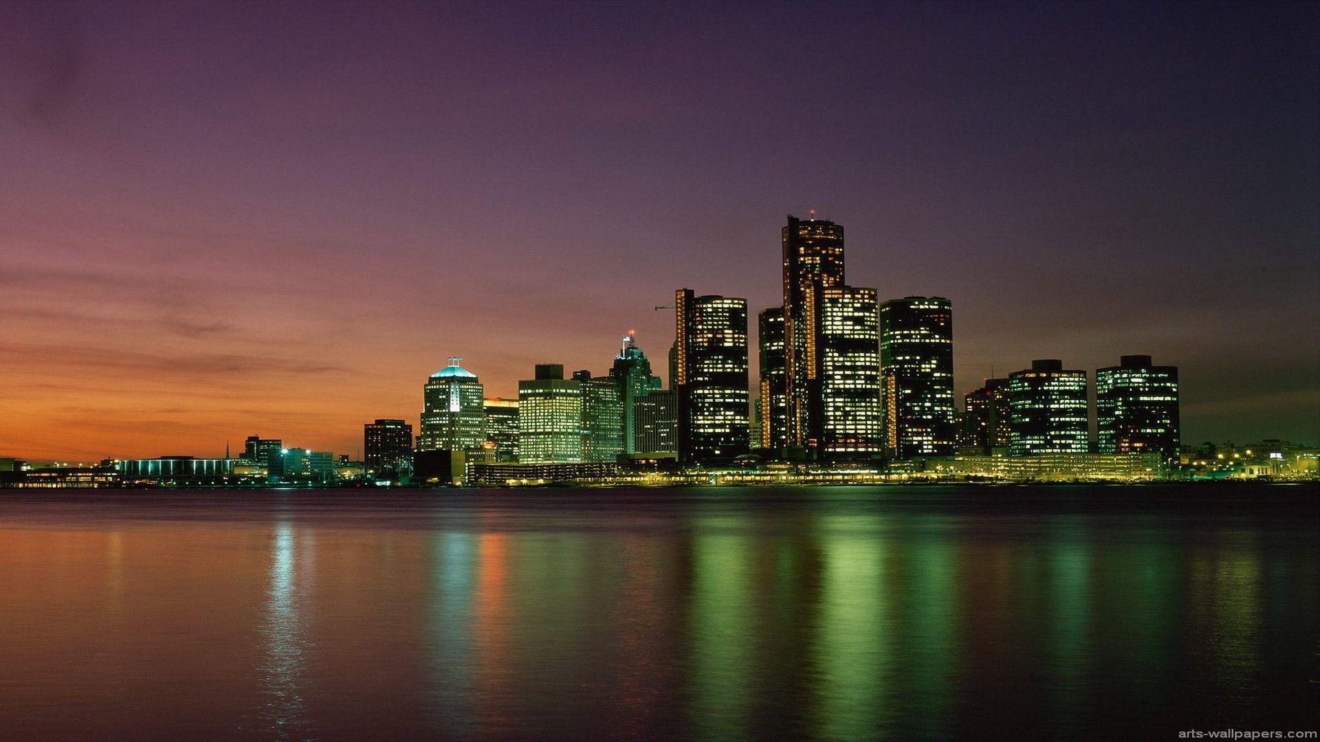 1920x1080 Detroit Skyline Wallpaper