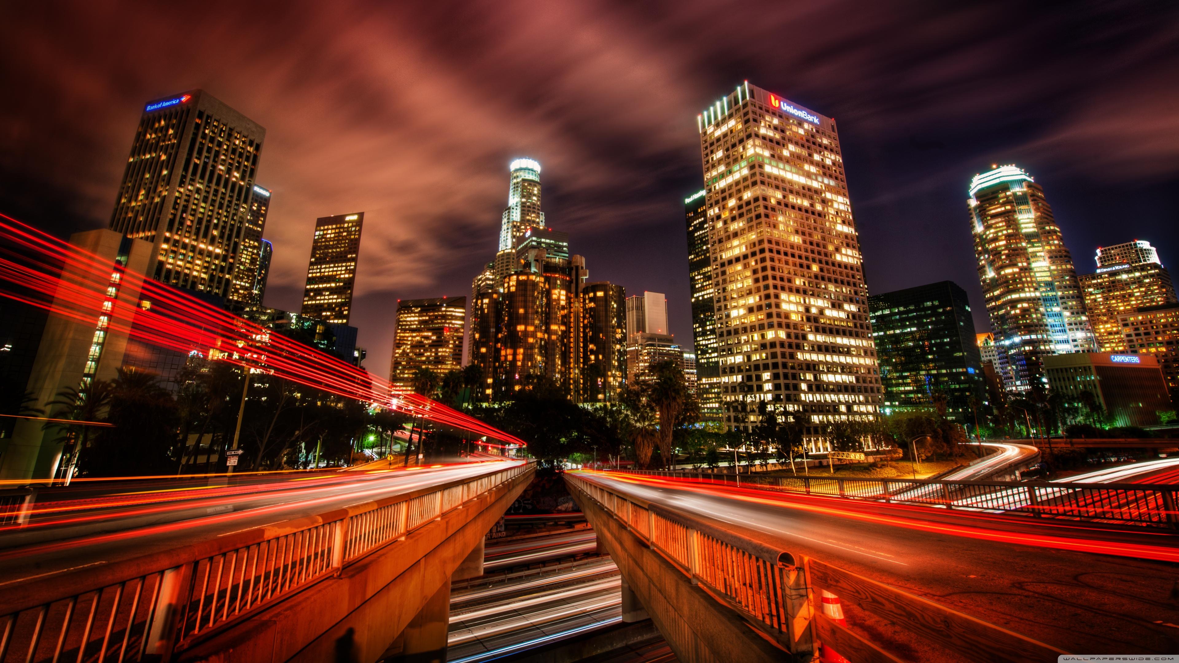 3840x2160 Downtown Los Angeles at night [3840 x 2160]