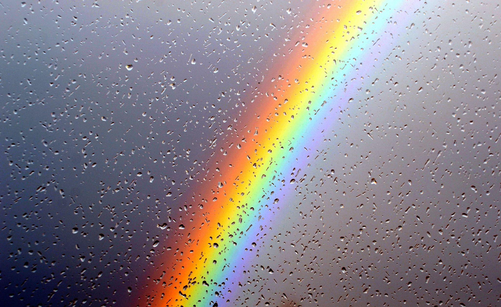 2048x1258 Rain and Rainbow Wallpaper, HD Rain and Rainbow Background on WallpaperBat