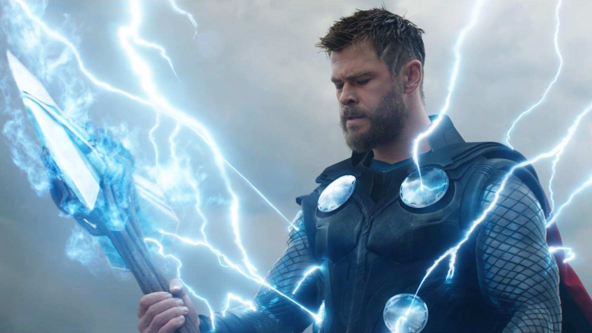 1920x1080 Avengers: Endgame Thor Stormbreaker Hammer 4K Wallpaper