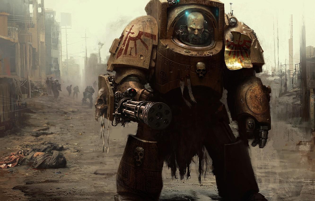 1332x850 Wallpaper weapons, armor, armor, space marine, warhammer 40k, space Marines image for desktop, section игры