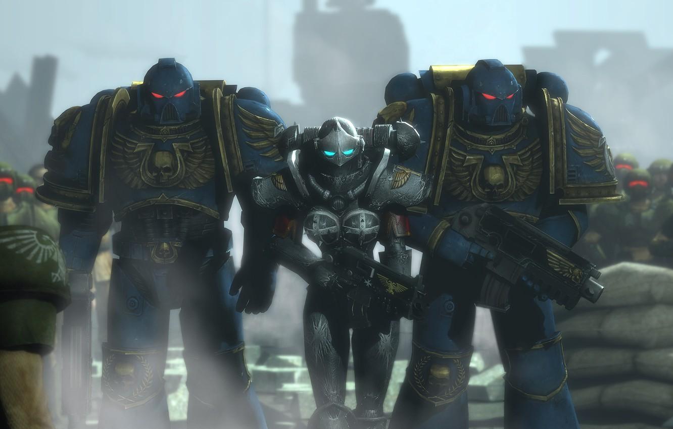 1332x850 Wallpaper Space Marine, Warhammer trio image for desktop, section фантастика