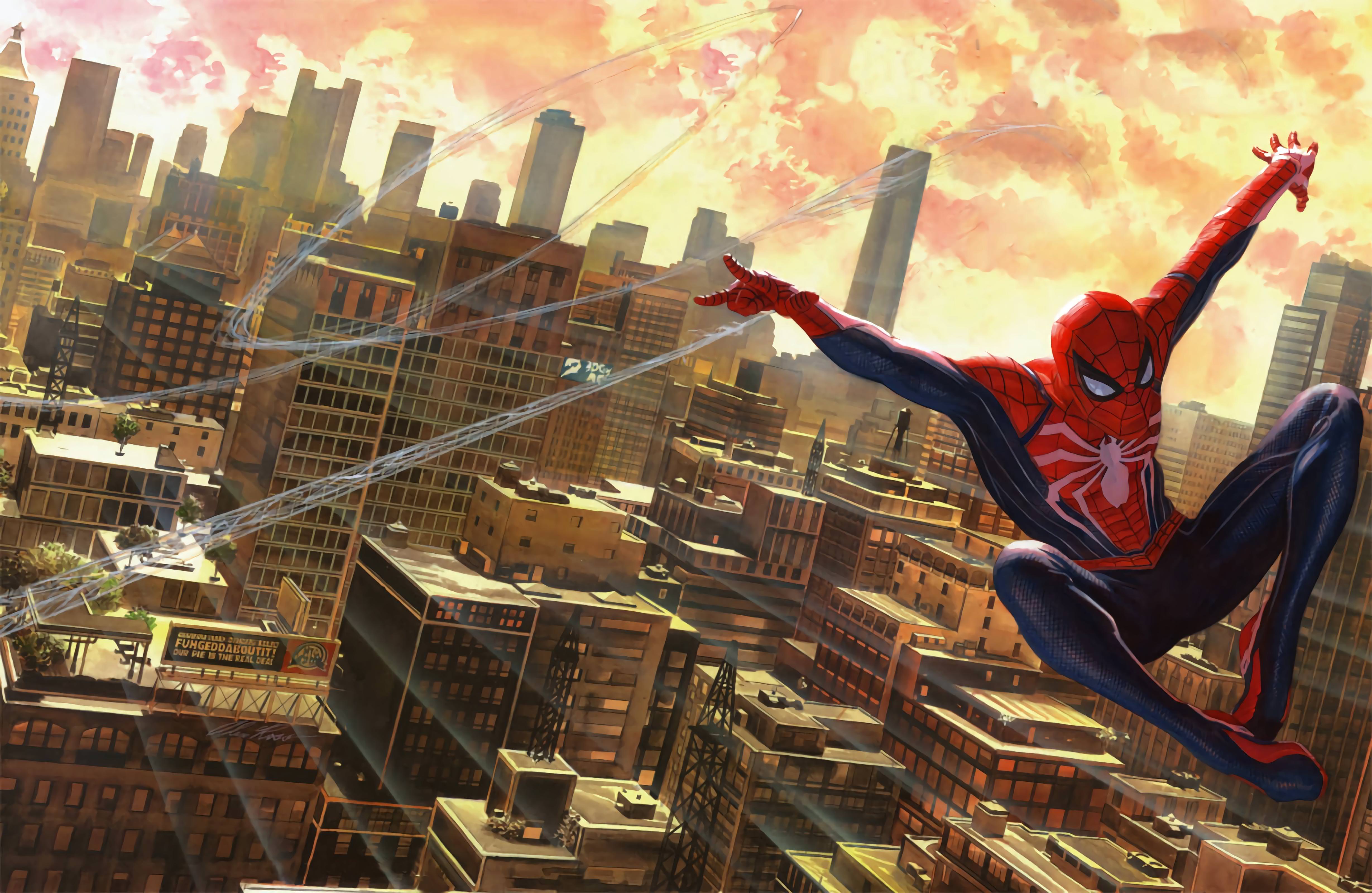4916x3200 Spider Man (PS4) 4k Ultra HD Wallpaper. Background Image
