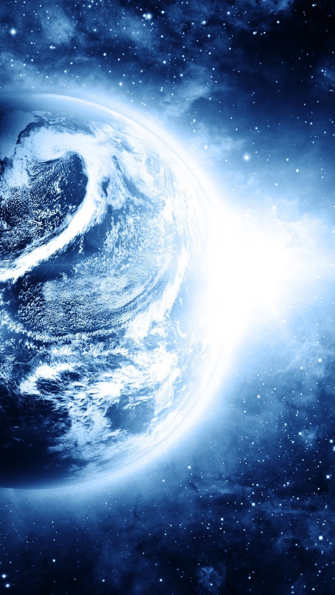 1080x1920 Galaxy Note HD Wallpaper: Planet Light Blue Galaxy Note HD Wallpaper