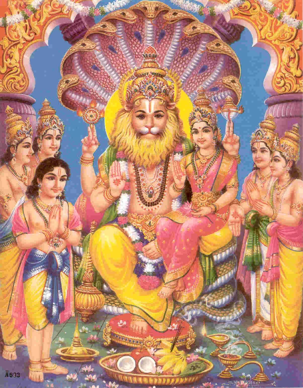 1205x1542 wallpaper 7: Lord Lakshmi Narasimha Wallpaper
