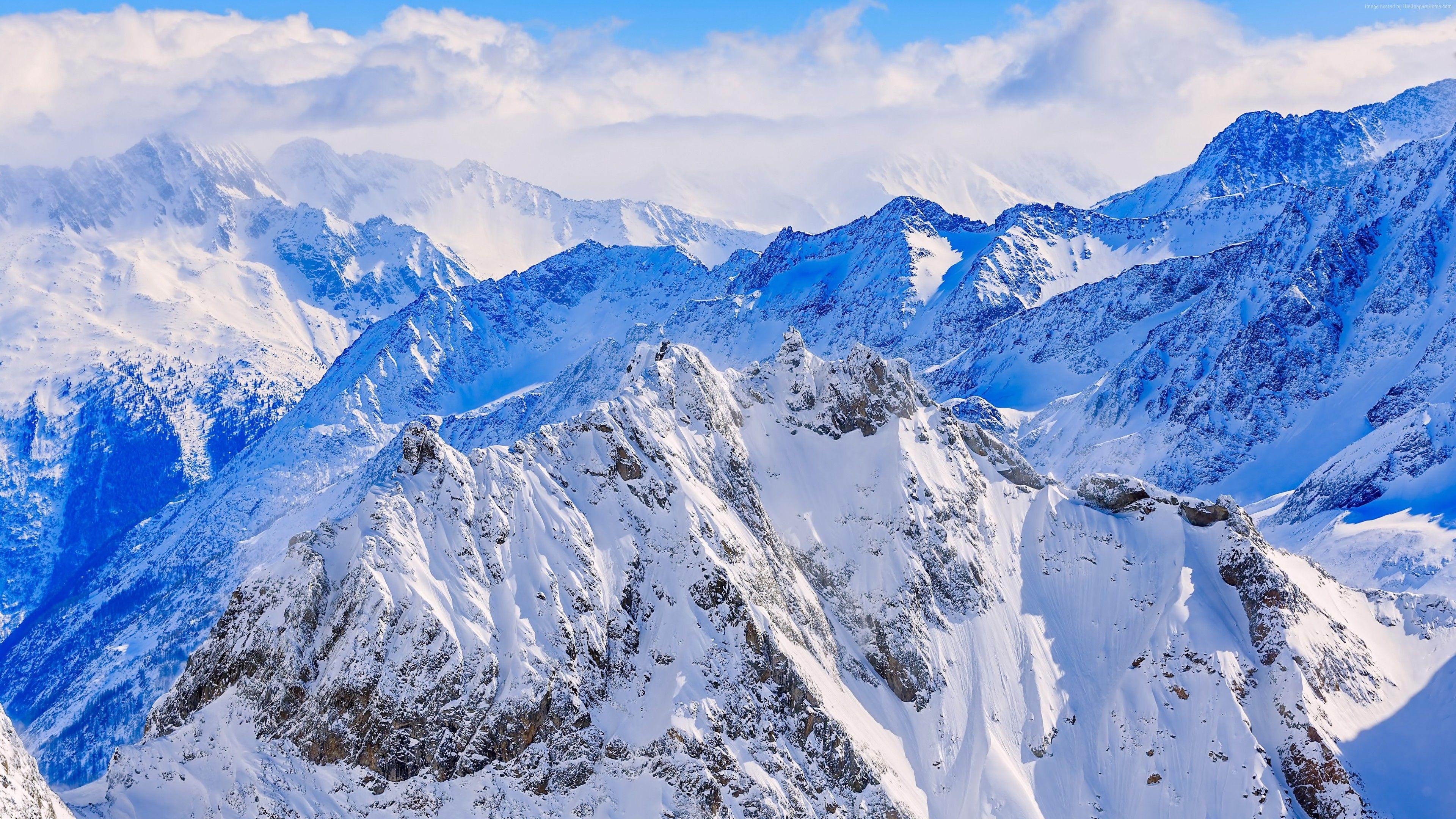 3840x2160 Stock Image Alps, Switzerland, mountains, snow, 4k, Stock Image 4k