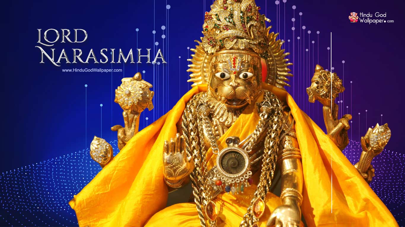 1366x768 Lord Narasimha Wallpaper, Image & Photo Free Download