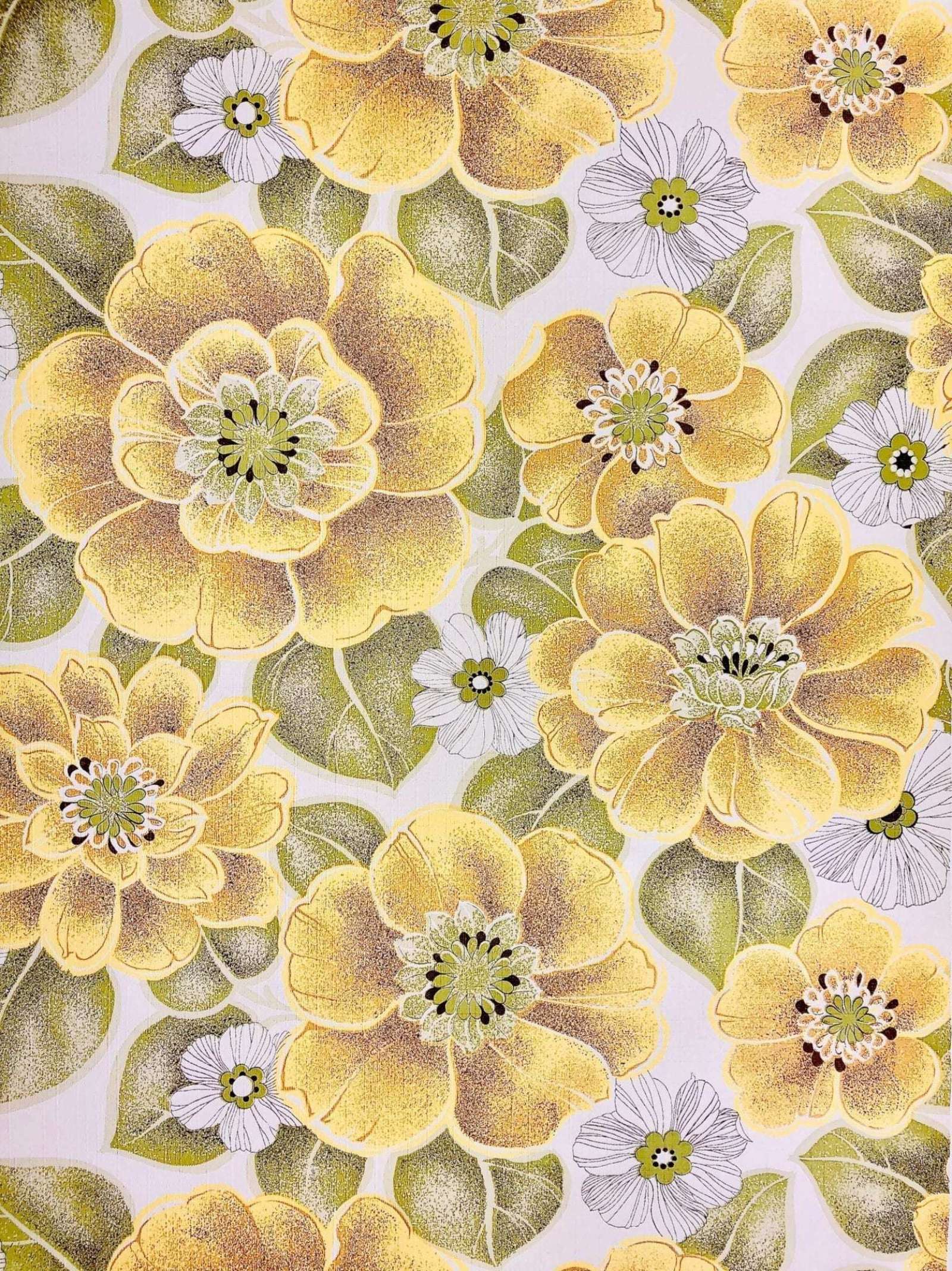 Buy Yellow Floral Wallpaper Online In India  Etsy India