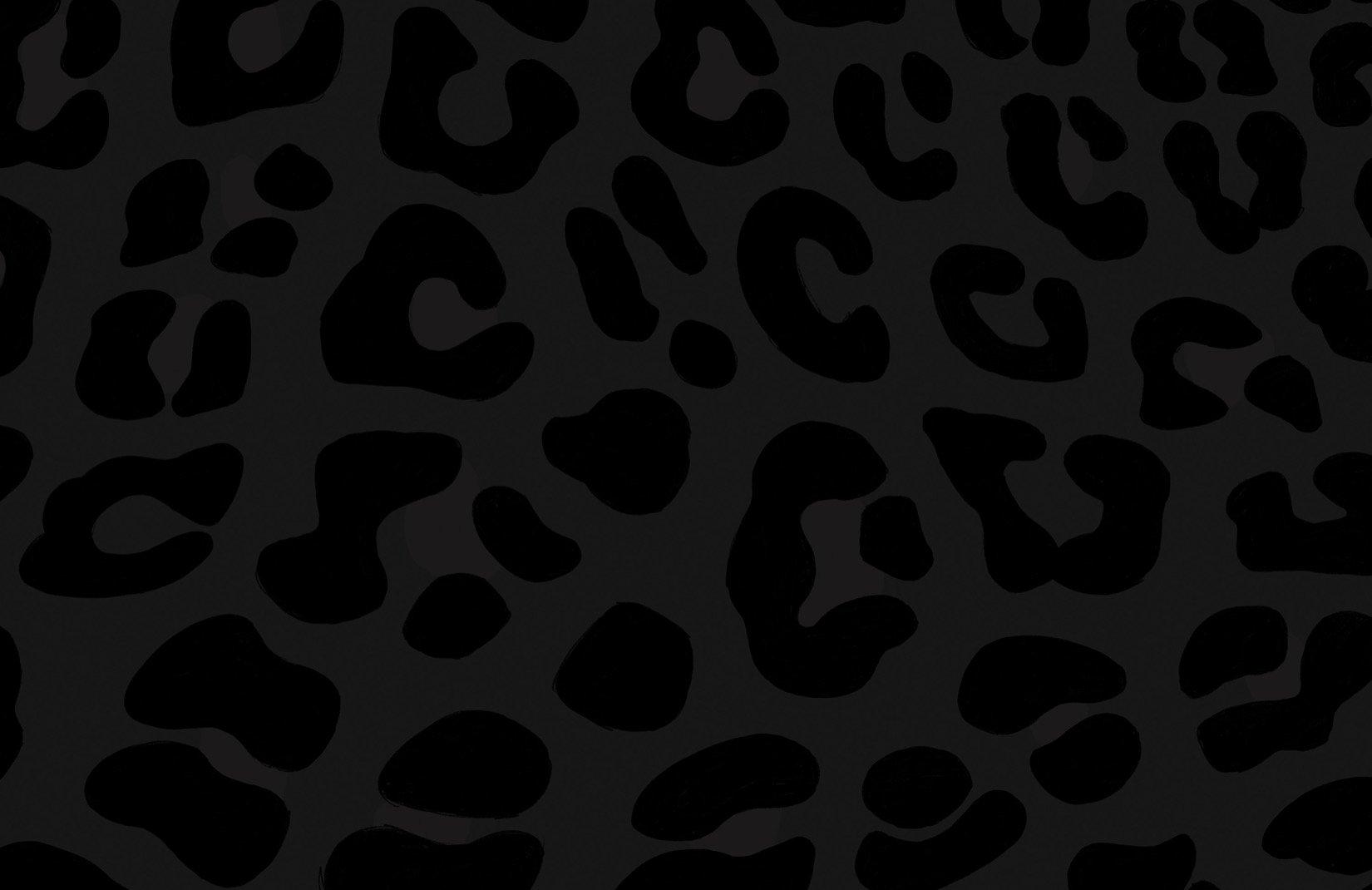 1650x1070 Black Leopard Print Wallpaper Mural