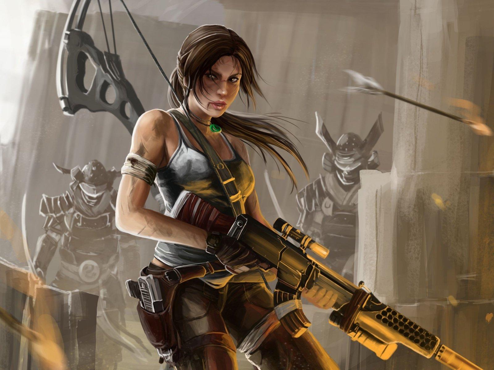 1600x1200 arts, Peter, Balogh, Lara, Croft, Tomb, Raider, Reborn, Girl, Bow, Automatic, Enemies, Boom, Games Wallpaper HD / Desktop and Mobile Background