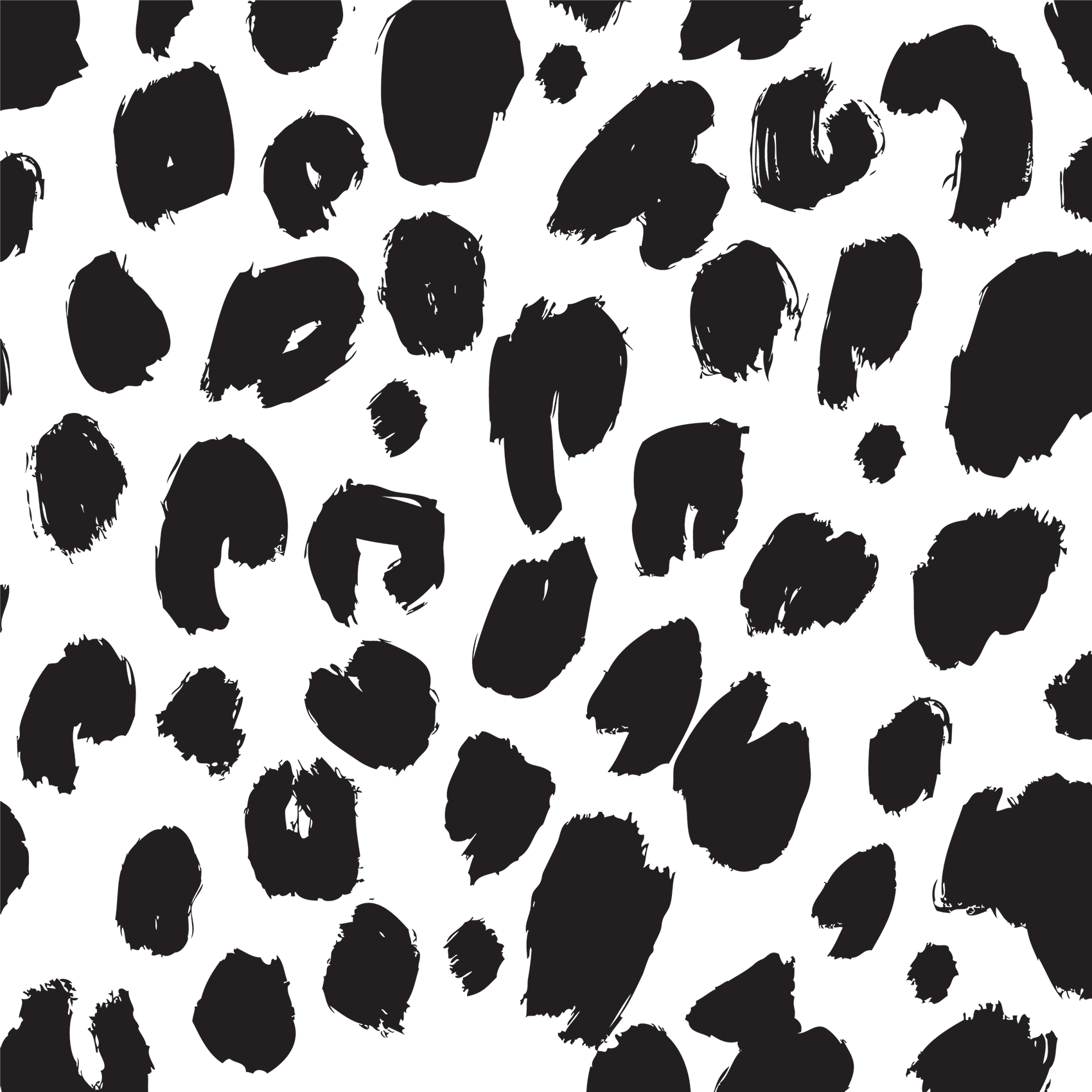1700x1700 Black & White Leopard Print Peel & Stick Wallpaper