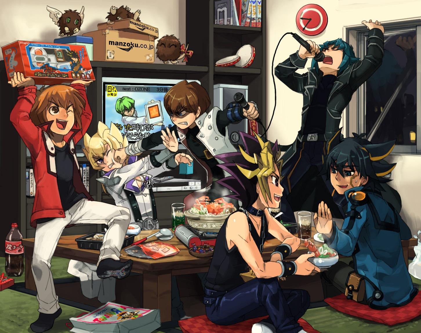 1452x1150 Yuuki Juudai, Mutou Yuugi, Fudou Yuusei, Kaiba Seto, Jack Atlas, And 5 More (yu Gi Oh! And 4 More) Drawn