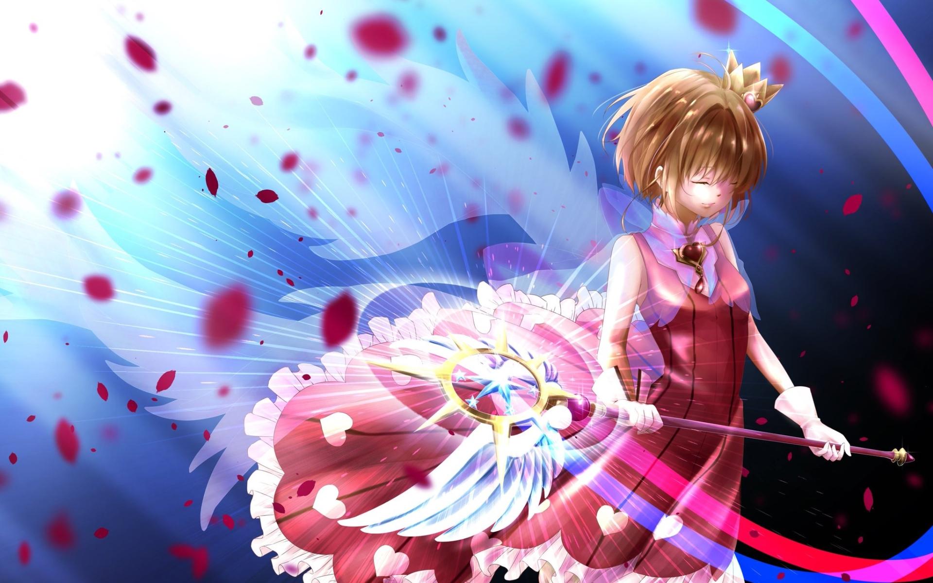 1920x1200 Download Wallpaper Sakura Kinomoto, Magic Wand, Protagonist, CLAMPS, Art, Cardcaptor Sakura Clear Card Hen, Manga, Cardcaptor Sakura For Desktop With Resolution 1920x1200. High Quality HD Picture Wallpaper