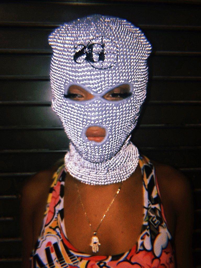 768x1024 Girl Ski Mask Wallpaper