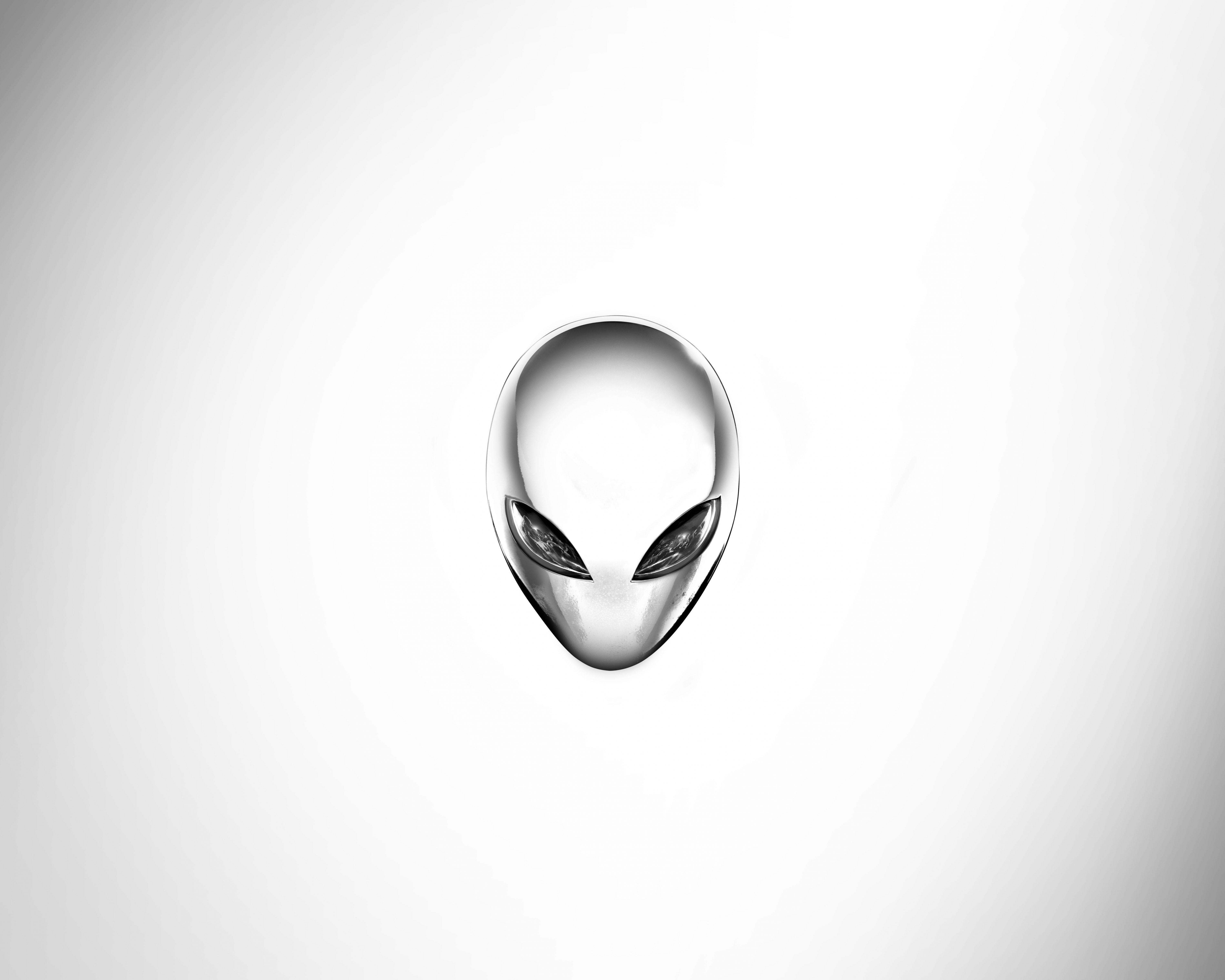 6000x4800 Alienware Eclipse Head (White) 8K UHD Wallpaper