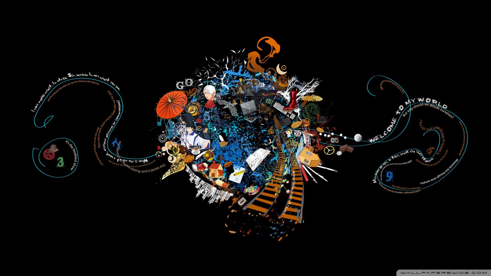 2048x1152 Welcome To My World Ultra HD Desktop Background Wallpaper for 4K UHD TV : Tablet