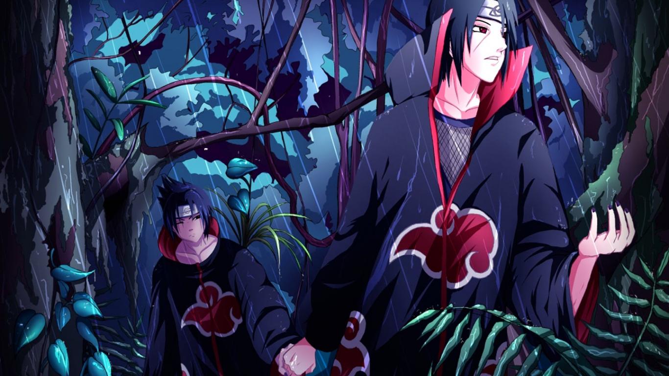 1366x768 Free download Uchiha Itachi Sasuke Akatsuki Anime Wallpaper HD g02 Forest Raining [1440x900] for your Desktop, Mobile & Tablet. Explore Akatsuki Wallpaper iPhone. Cool Naruto Wallpaper Hd, Naruto Akatsuki