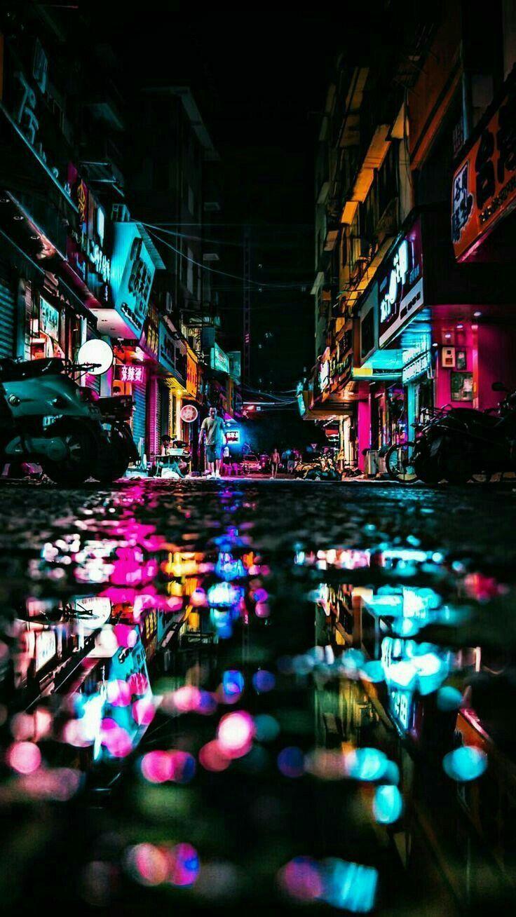 736x1308 Psychedelic. City wallpaper, Street photography, Night photography