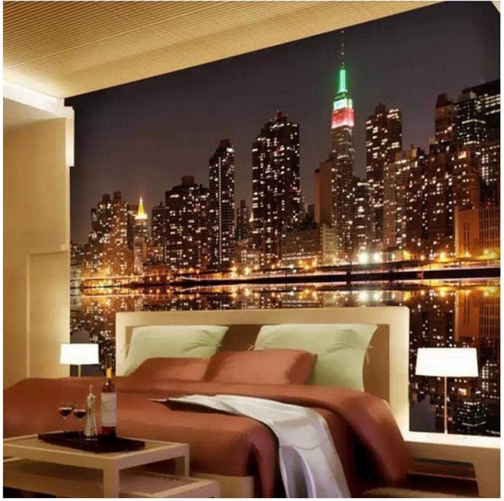 1000x994 xbwy 3D Wallpaper Bright City Lights Dim Night Tv Ktv Bar Living Room Sofa -400X280Cm: Furniture & Decor