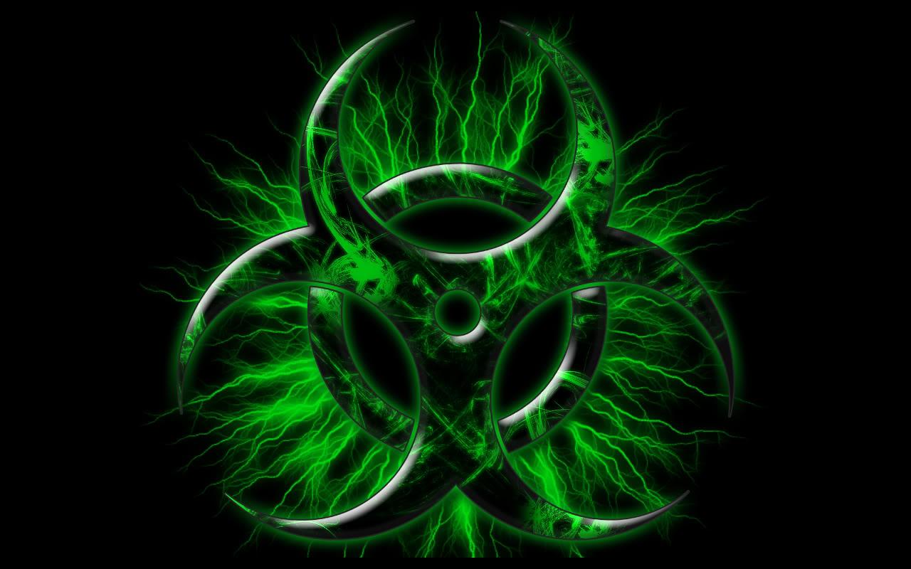 1280x800 Green Biohazard Wallpaper