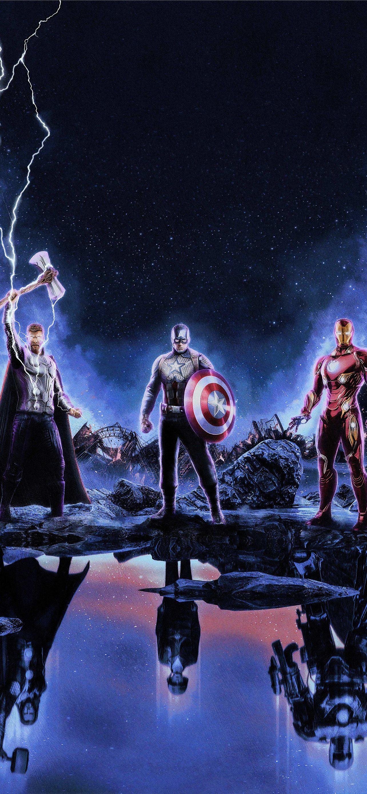 1284x2778 The Trinity Avengers Endgame HD Movies 4K Image P. iPhone Wallpaper Free Download