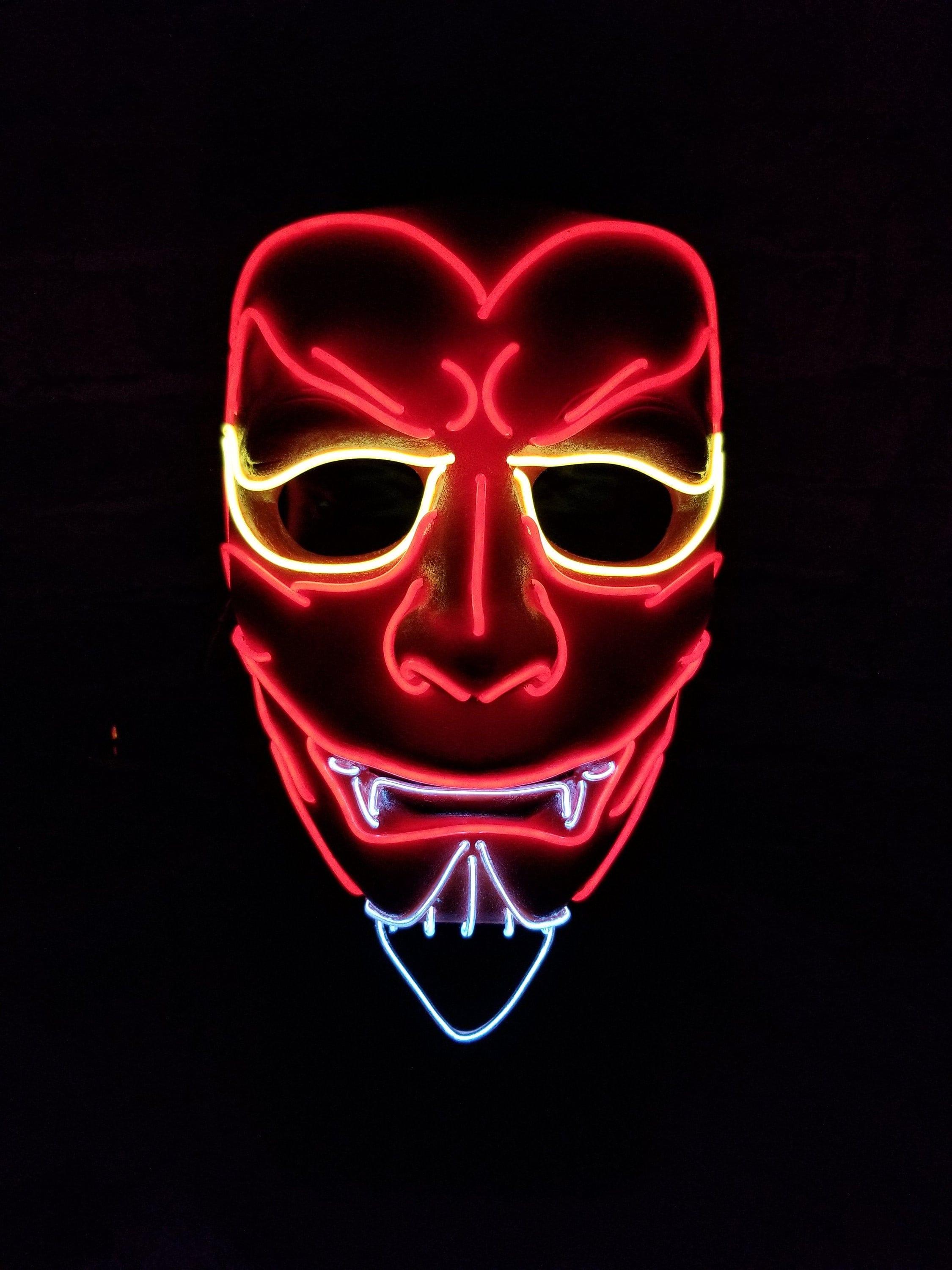 2250x3000 DEVIL LED Light Up MaskEl
