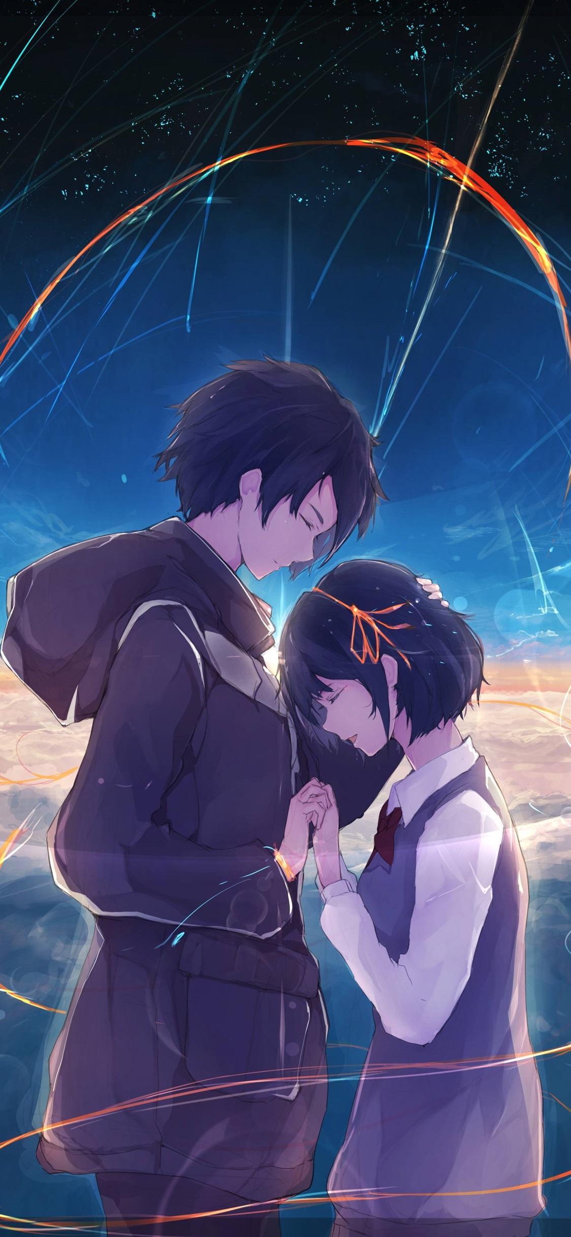 1125x2436 Anime Boy Propose A Girl Wallpaper