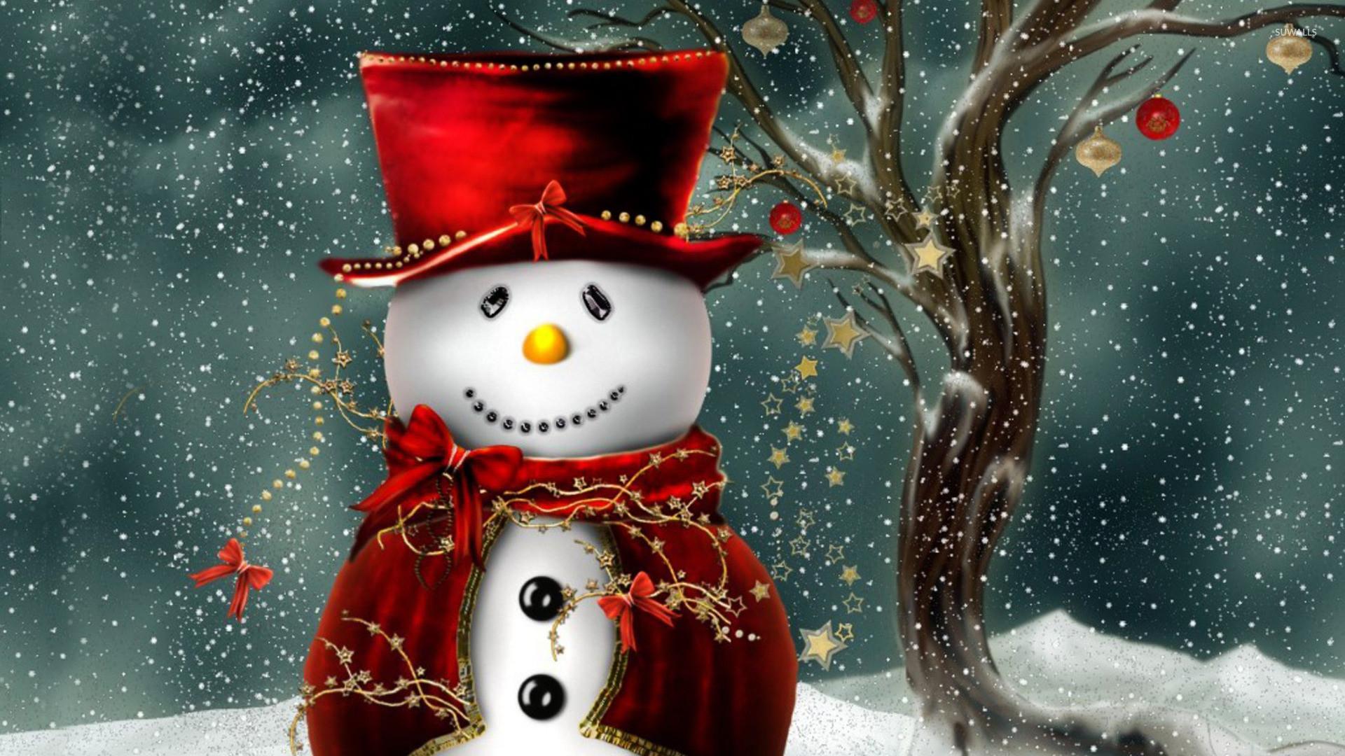 1920x1080 1920x Christmas Snowman Desktop Wallpaper Data Desktop Wallpaper HD