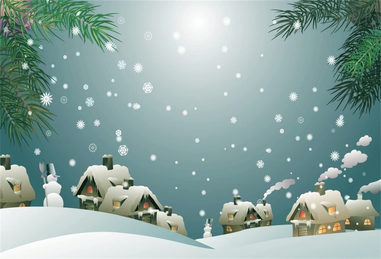 1260x856 Amazon.com : CSFOTO 8x6ft Background for Winter Village Christmas Photography Backdrop Snowing Snow Cover Snowflake Year Xmas Holiday Celebration Ornament Child Portrait Photo Studio Props Vinyl Wallpaper