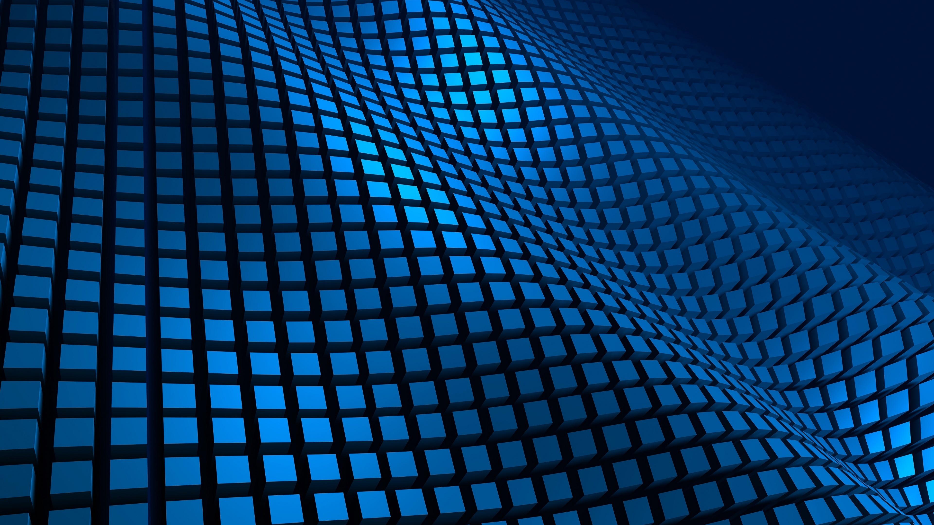 3840x2160 Blue Pattern 3D, HD Abstract, 4k Wallpaper, Image, Background, Photo and Picture