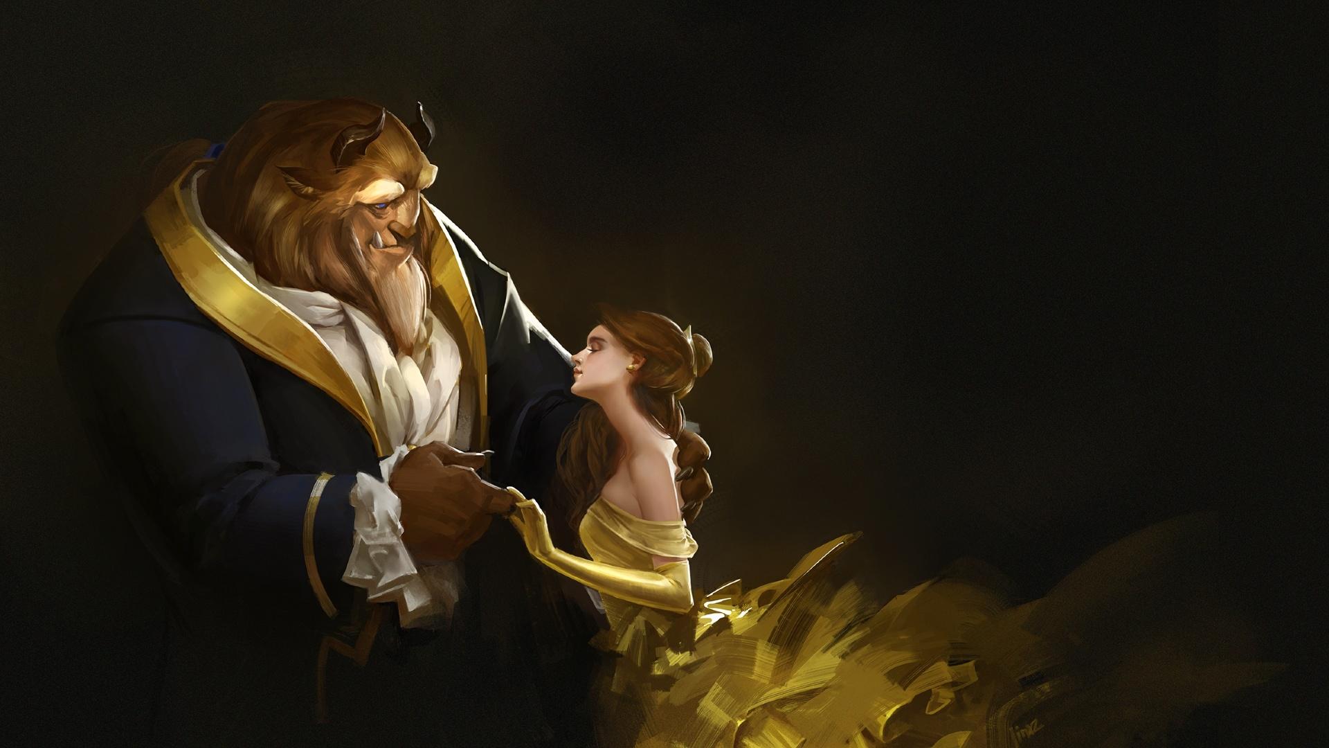 1920x1080 Beauty And The Beast Artwork 1080P Laptop Full HD Wallpaper, HD Minimalist 4K Wallpaper, Image, Photo and Background
