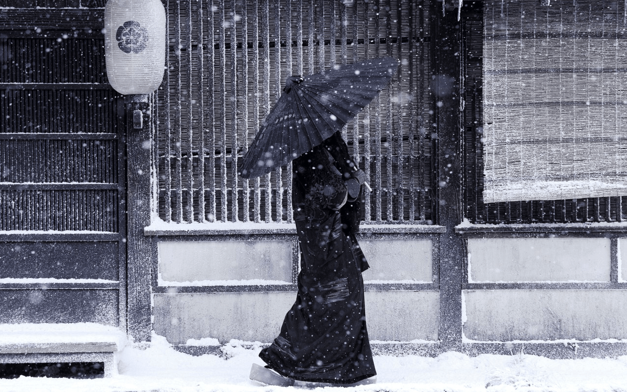 1280x800 Winter Japan Wallpaper
