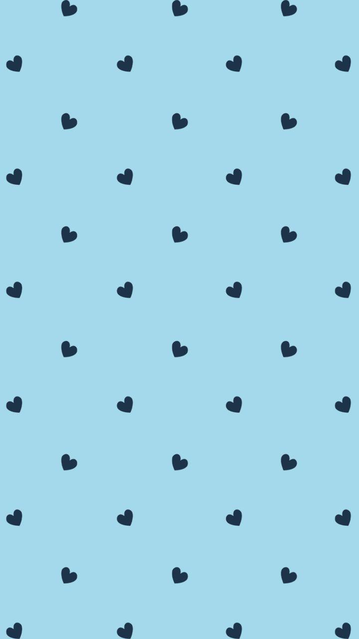 720x1280 Blue Hearts Wallpaper