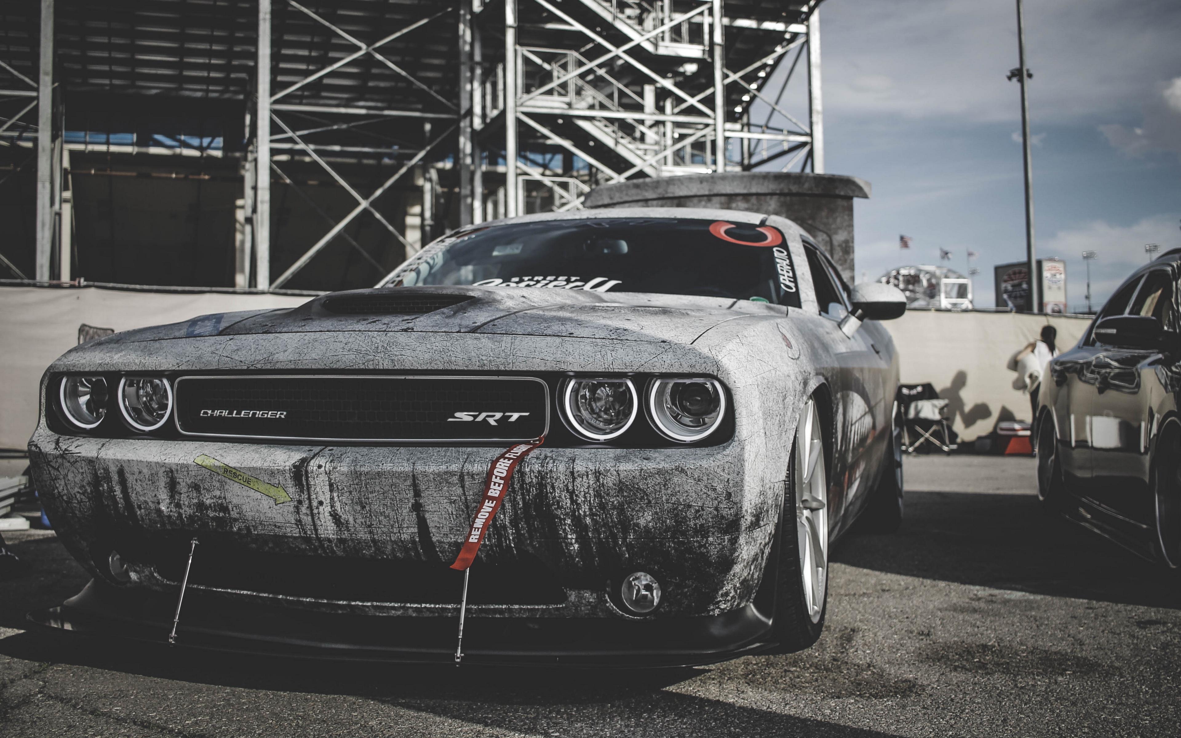 3840x2400 Dodge Challenger Srt Race Front View 4k