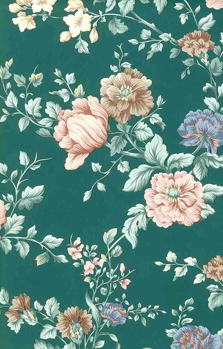 759x1186 blue and pink floral wallpaper, green, pattern, teal, aqua, botany