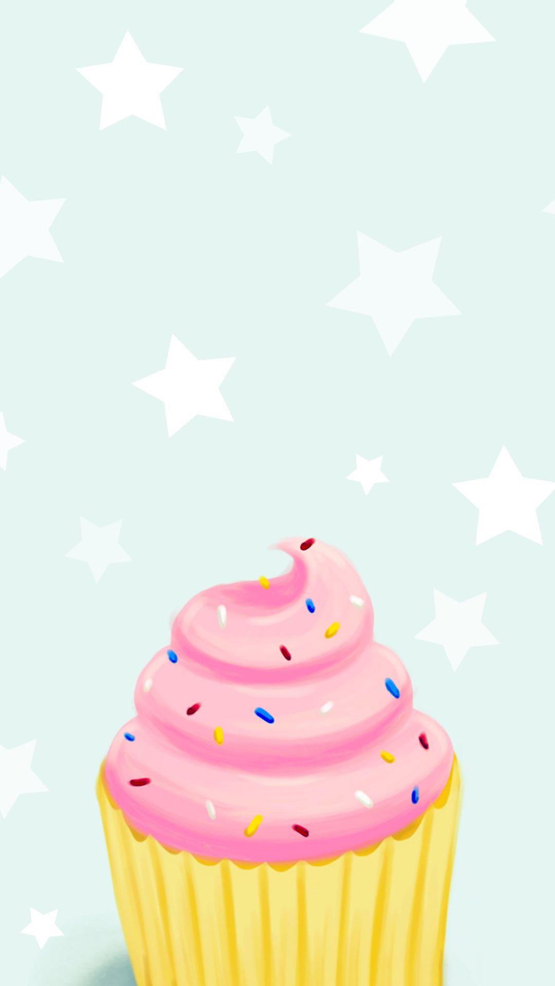 1080x1920 Downloaded From Girly Wallpaper. App Id1108375300. Thousands Of HD Girly Wallpap. Cupcake Wallpaper, Cupcakes Wallpaper, Cartoon Cupcakes
